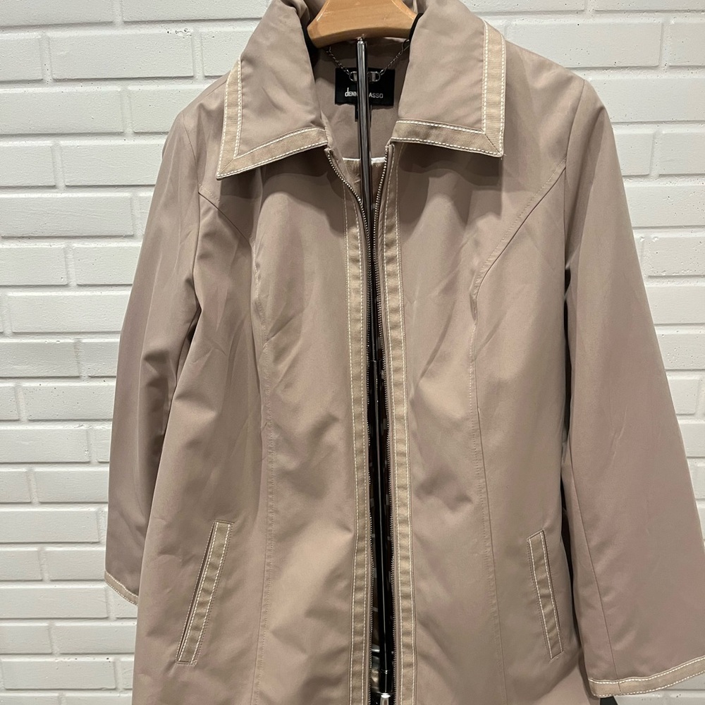 Dennis Basso Tan Trench Jacket